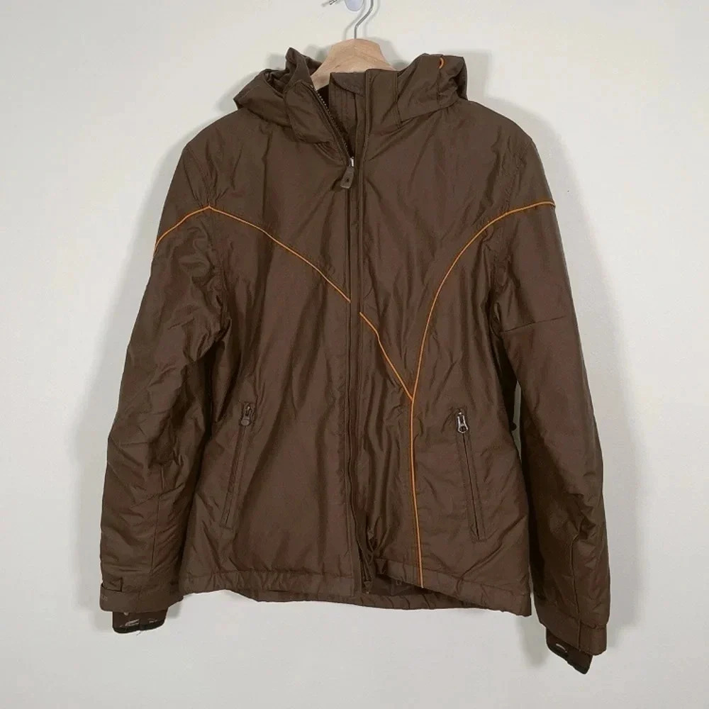 POWDER ROOM | MEN'S  SKI BOARDING BROWN HOOD JACKET